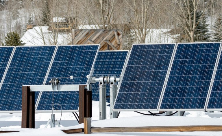 Commercial solar field in Alaska