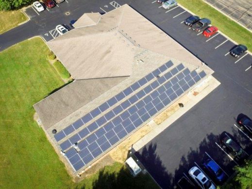 Drone photo of the array Aerial drone photo
