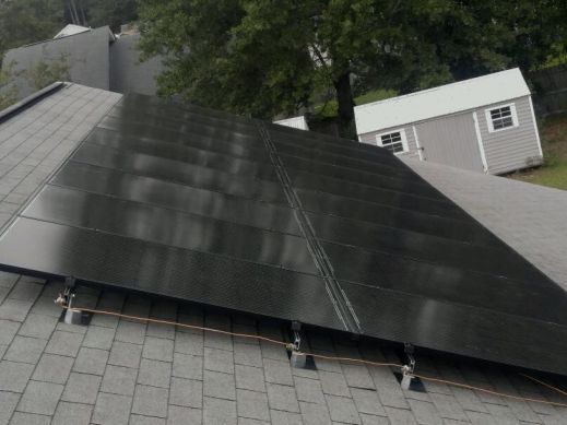 SolarWorld 280s View of the install from the roof