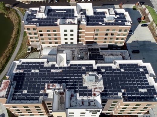 Commercial Solar Installation at Marriott Hotel Commercial Solar Installation at Marriott Hotel