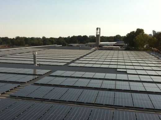 210kW Commercial System at a Memphis, TN Steel Factory Standing seam roof using S-5! clamps