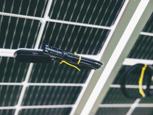 Generic image of solar array installation showing different equipment. 