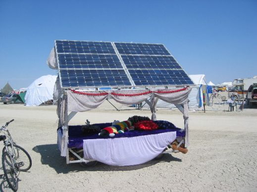A 0.8kW Solar Art Car for Burning Man Solar car with 36V battery bank