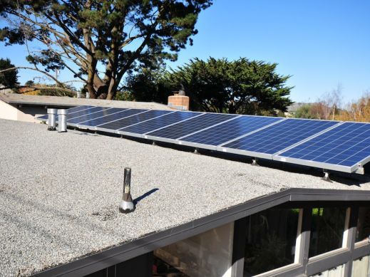 235 Watts Panels shining on the roof