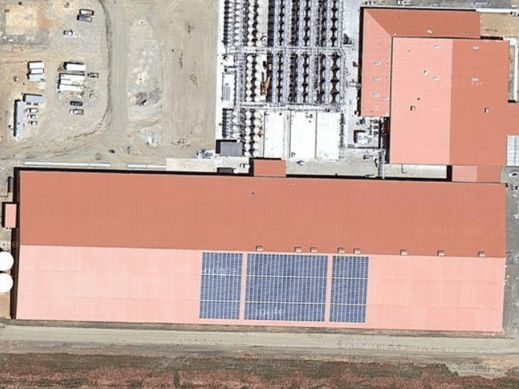 450kW Winery Distribution Center with a Xantrex GT250 480V Inverter Satellite view of the completed installation