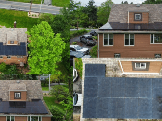 Residential 18-solar panel system installation for Pennsylvania customer. Residential solar system installation for Pennsylvania customer.